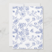 リージェンシー ブルー クレスト モノグラム ウェディング 招待状 (裏面)