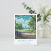 リージェンツパークロンドンイングランドヴィンテージトラベル ポストカード (スタンド正面)