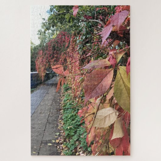リージェントカナル沿いの紅葉ロンドンUK ジグソーパズル (縦)
