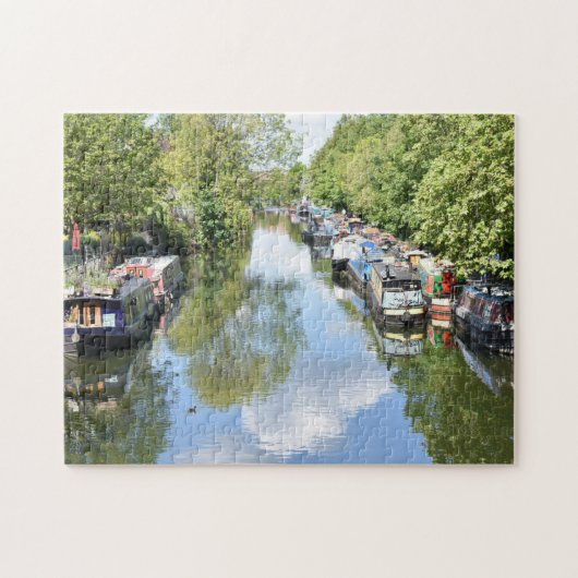 リージェントズカナルボーツロンドン統一されたキングダムUK ジグソーパズル (横)