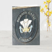 リージェント運河 – Camden Lock – グリーティングカード (黄色い花)