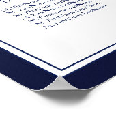 リースいかり結婚モノグラムの小座席表 ポスター (角)