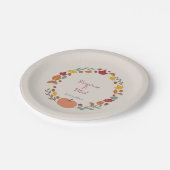 リースおよび秋の結婚式紙プレート ペーパープレート (アングル)