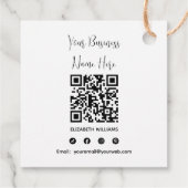 リースお客様のビジネスに感謝QRコードを挿入 フェイバータグ (裏面)