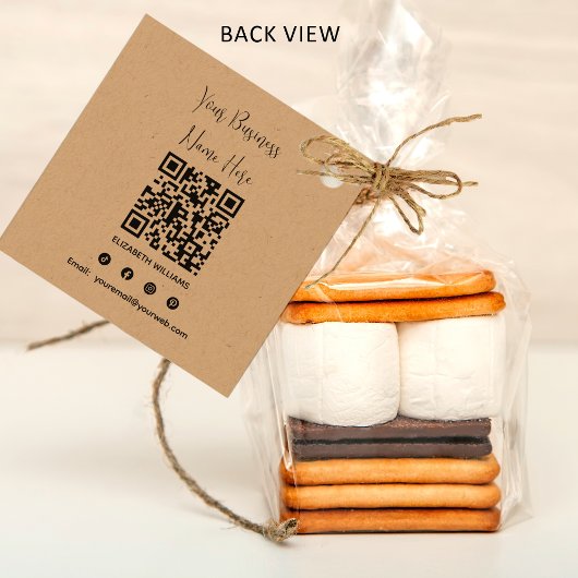 リースお客様のビジネスに感謝QRコードを挿入 フェイバータグ