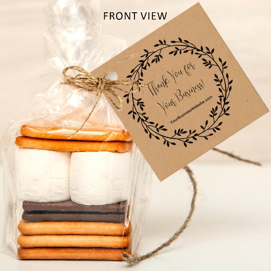 リースお客様のビジネスに感謝QRコードを挿入 フェイバータグ