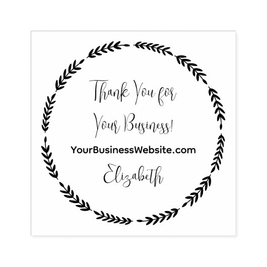 リースお客様のWebサイト名 ラバースタンプ (インプリント)