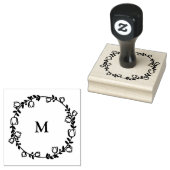 リースお洒落モノグラムスタンプ ラバースタンプ (押印)