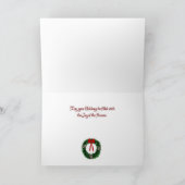 リースが付いているクリスマステリア シーズンカード (内部)