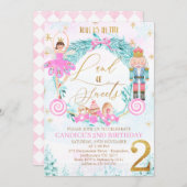 リースくるみ割りランドのお菓子2nd Birthday 招待状 (正面/裏面)