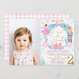 リースくるみ割りランド・オブ・スイーツバイザーバースデー 招待状