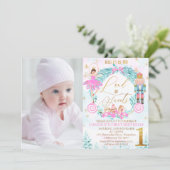 リースくるみ割りランド・オブ・スイーツフォト誕生日 招待状 (スタンド正面)