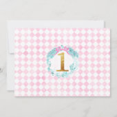 リースくるみ割りランド・オブ・スイーツフォト誕生日 招待状 (裏面)