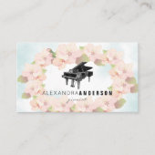 リースさくらんぼフラップスヴィンテージピアノビジネスカード 名刺 (正面)
