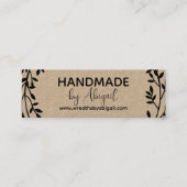 リースつる植物手製 |手作り名刺 スキニー名刺 (正面)