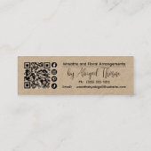 リースつる植物手製 |手作り名刺 スキニー名刺 (裏面)