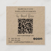 リースつる植物手製 |手作り名刺 スクエア名刺 (裏面)