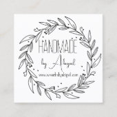 リースつる植物手製 |手作り名刺 スクエア名刺 (正面)