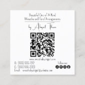 リースつる植物手製 |手作り名刺 スクエア名刺 (裏面)