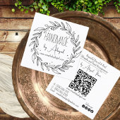 リースつる植物手製 |手作り名刺 スクエア名刺