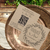 リースつる植物手製 |手作り名刺 スクエア名刺