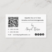 リースつる植物手製 |手作り名刺 名刺 (裏面)