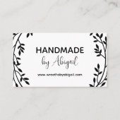 リースつる植物手製 |手作り名刺 名刺 (正面)