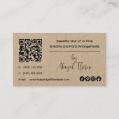 リースつる植物手製 |手作り名刺 名刺 (裏面)