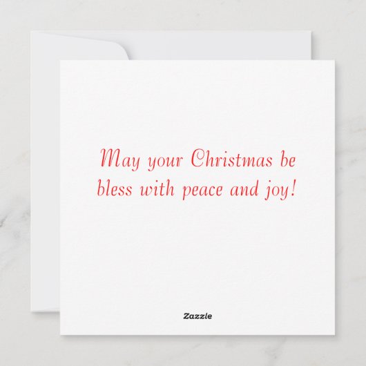 リースでクリスマス深紅色を楽しむ シーズンカード (裏面)