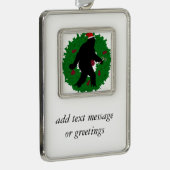 リースでクリスマス・スクアチン シルバープレートフレームオーナメント (右)