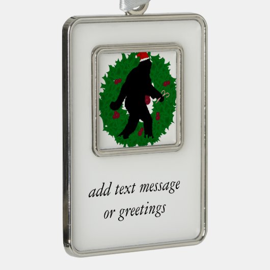 リースでクリスマス・スクアチン シルバープレートフレームオーナメント (右)