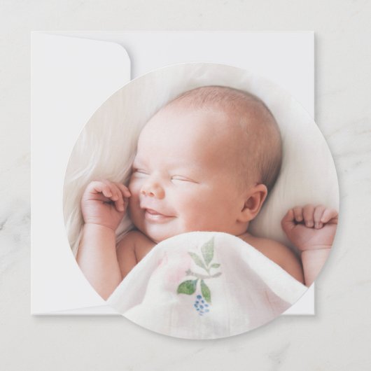 リースとクロスフォトバプテスマ招待状 案内状 (裏面)