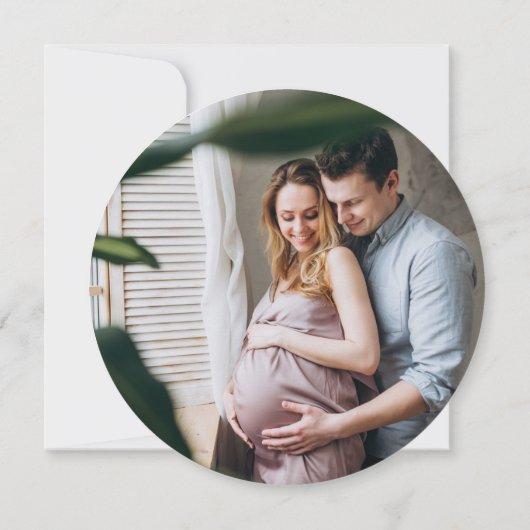 リースとクロス・クリスチャン賛美母の写真 案内状 (裏面)