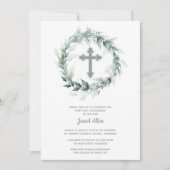 リースとクロス・ファースト・コミュニオン 招待状 (正面)