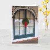 リースとジンジャーブレッドの入り口 – マーサのブドウ畑 カード (黄色い花)