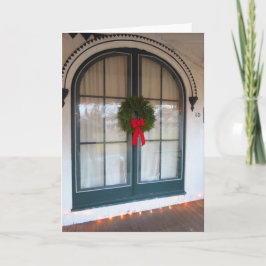 リースとジンジャーブレッドの入り口 – マーサのブドウ畑 カード