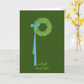 リースとリボンホリデーカード カード (黄色い花)