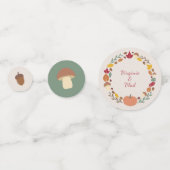 リースと秋の結婚式紙吹雪 コンフェッティ (正面)