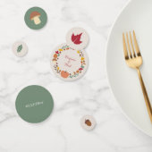 リースと秋の結婚式紙吹雪 コンフェッティ (グループ)