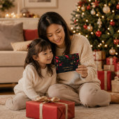 リースのエレガントなクリスマスカード(カスタマイズ可能) シーズンポストカード