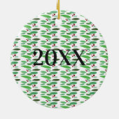 リースの写真のクリスマスのオーナメント セラミックオーナメント (裏面)