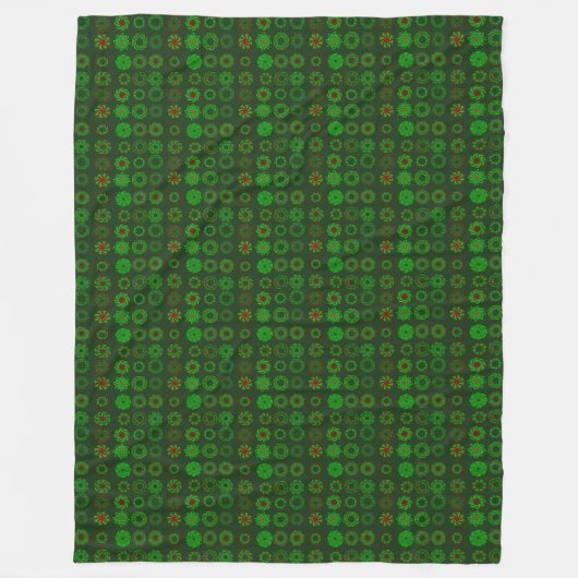 リースの列  フリースブランケット (正面)