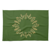 「リースの小麦」キッチンタオル