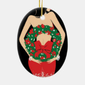 リースの楕円形のオーナメント セラミックオーナメント (裏面)