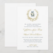 リースの結婚式 招待状 (正面/裏面)