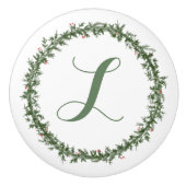 リースの緑 セラミックノブ (正面)