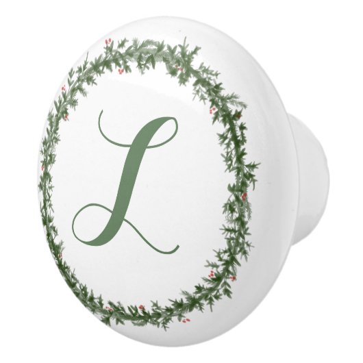 リースの緑 セラミックノブ (右)