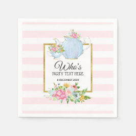 リースの花，紅茶パーティー，カクテル紙ナプキンス スタンダードカクテルナプキン