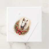 リースの馬 かわいいクリスマスギフトタグ フェイバータグ (インサイチュ)