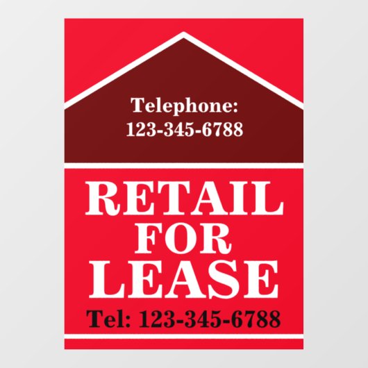 リースはっきりしたサイネージ不動産の大実在売り店 ウィンドウサイン (シート)